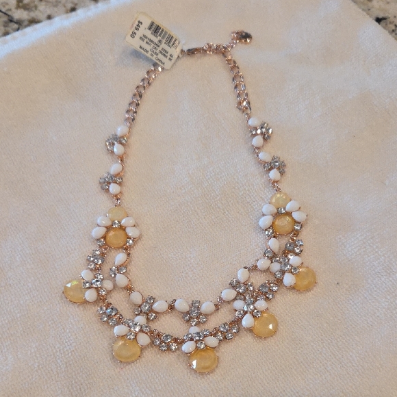 Charter Club Yellow and White Floral Necklace - Picture 1 of 6